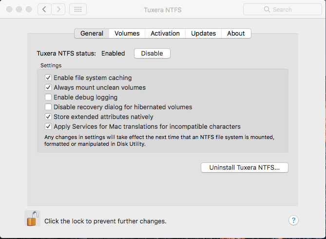remove tuxera ntfs for mac trial expired